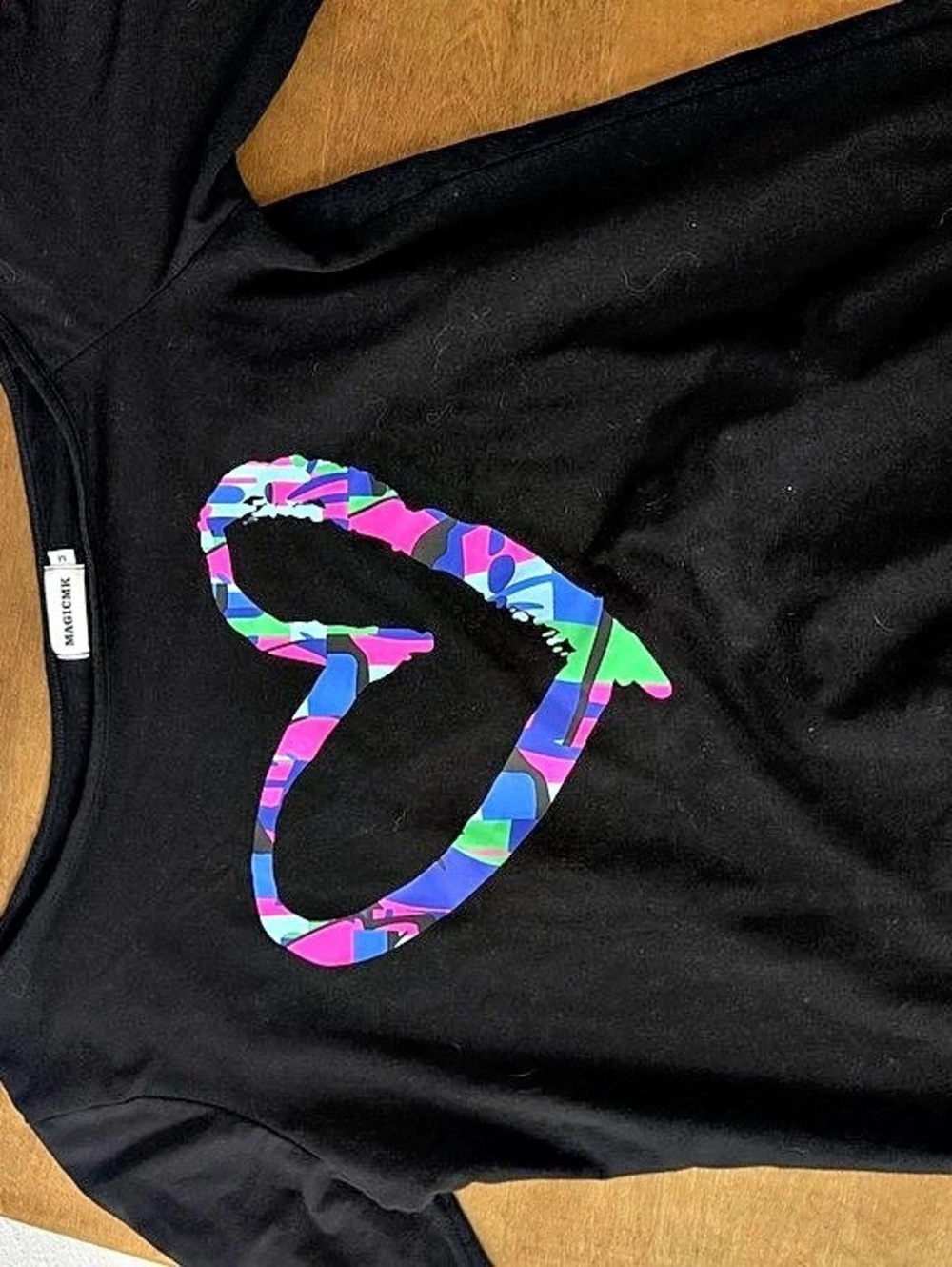MAGICMIK Abstract Graphic Tank Top in Black Size Medium Like New